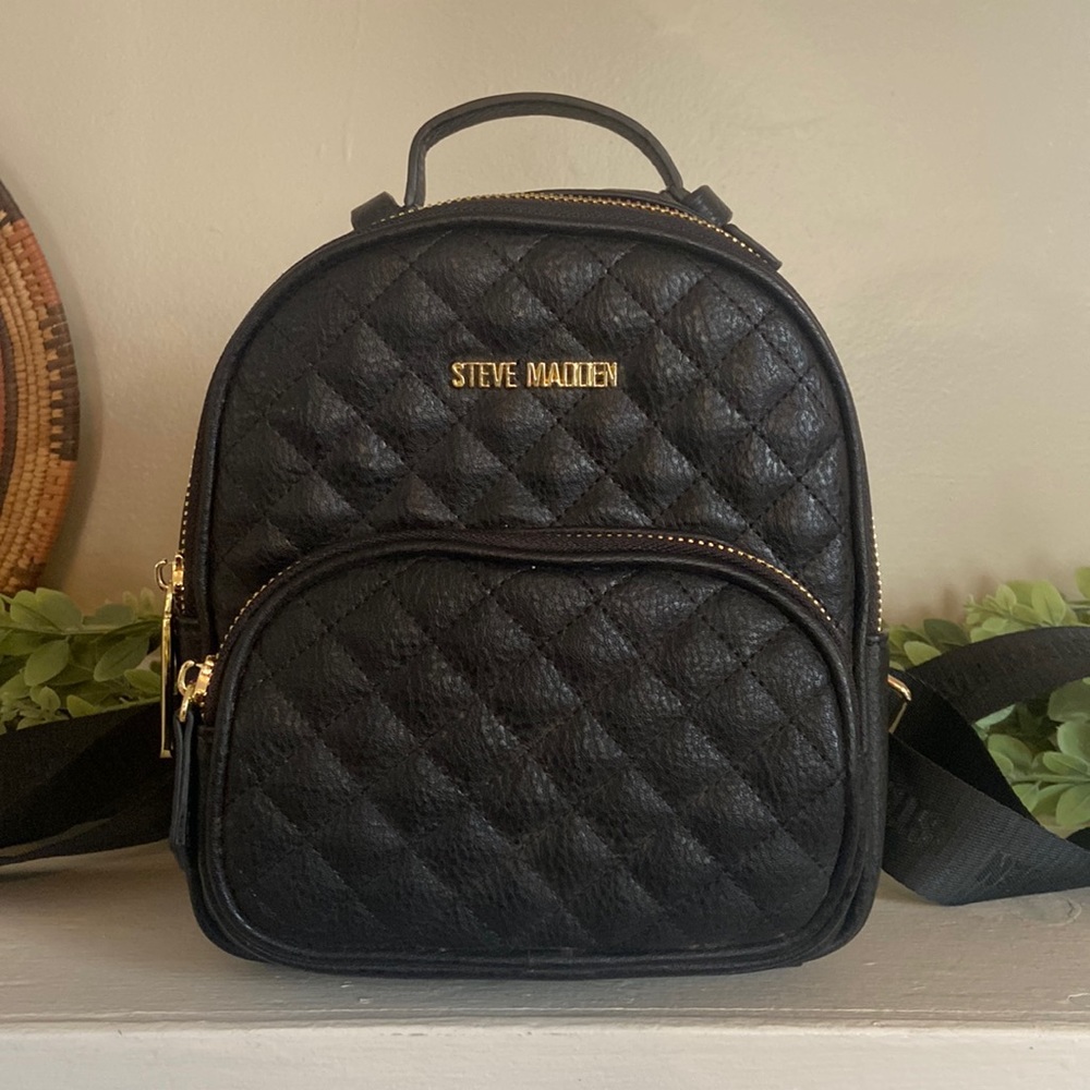 Steve Madden Small / Mini Black Backpack Purse